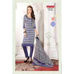 Minu Voilet Printed Cotton Salwarsuit