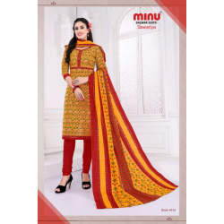 Minu Multi-Color Printed Cotton Salwarsuit