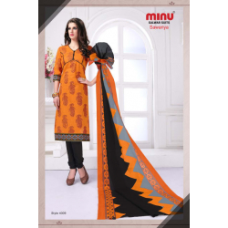 Minu Golden Printed Cotton Salwarsuit