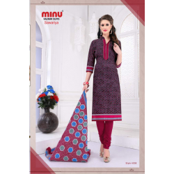 Minu Multi-Color Printed Cotton Salwarsuit