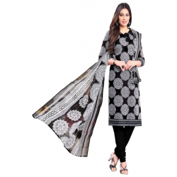 Minu Black Cotton Salwarsuit