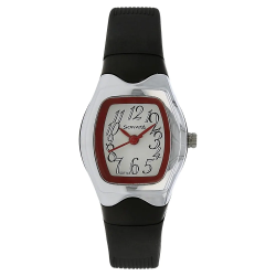 Silver Dial Watch with Plastic Case