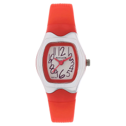 Silver Dial Plastic Strap Watch