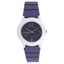 Purple Dial Plastic Strap Watch