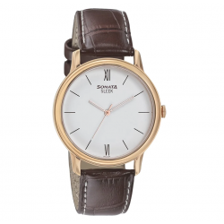 Sleek White Dial Analog Watch