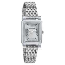 Essentials Pink Dial Stainless Steel Strap Watch