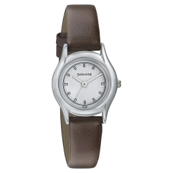 Essentials White Dial Leather Strap