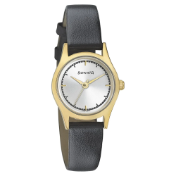 Essentials Silver Dial Leather Strap