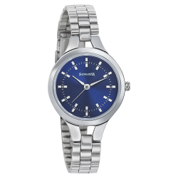 Steel Daisies Blue Dial Stainless Steel Strap