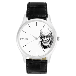 Shirdi Sai Baba White Dial Analog Watch