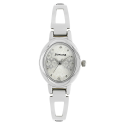 Pankh Silver Dial Stainless Steel Strap