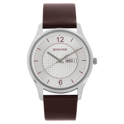 Essentials Silver Dial Analog Watch
