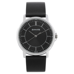 Essentials Black Dial Analog Watch