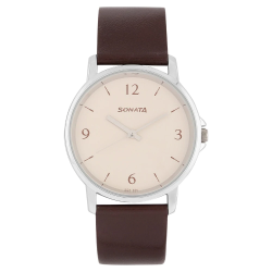Essentials Brown Dial Analog Watch