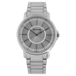 Essentials Silver Dial Analog Watch