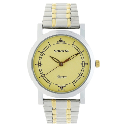 Champagne Dial Two Toned Stainless Steel Strap Watch
