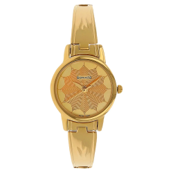 Dial Golden Stainless Steel Strap Watch