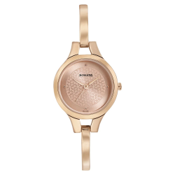 Blush It Up with Rose Gold Dial Stainless Steel Strap Watch