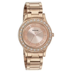 Blush It Up with Rose Gold Dial Stainless Steel Strap Watch