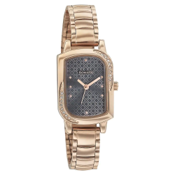 Blush It Up with Grey Dial Stainless Steel Strap Watch