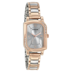 Blush Silver Dial Stainless Steel Strap