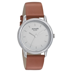 Sleek White Dial Analog Watch