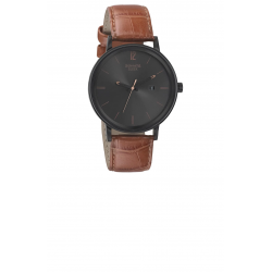 Sleek Black Dial Analog Watch with Date Function