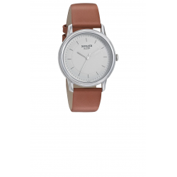 Sleek White Dial Analog Watch