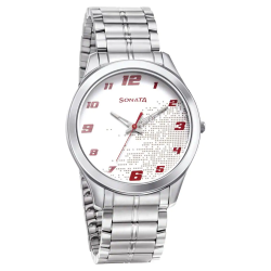 RPM White Dial Metal Strap Watch