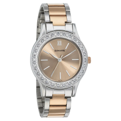 Blush Rose Gold Dial Stainless Steel Strap