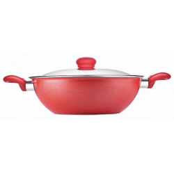 Omega Gold Series Kadai - 220mm With SS Lid