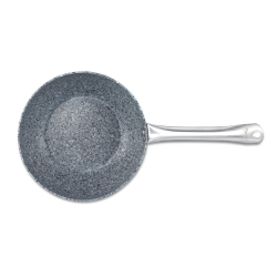Prestige Stone Series Aluminium Non-Stick Cookware 240mm Kadai with glass lid