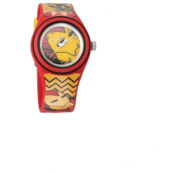 Iron Mon Red Dial Analog Watch with Red Plastic Strap