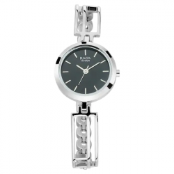 Raga Viva Black Dial Metal Strap Watch