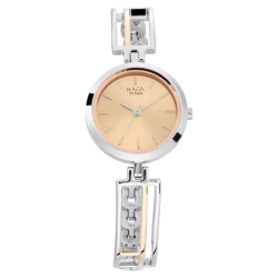 Raga Viva Rose Gold Dial Metal Strap Watch