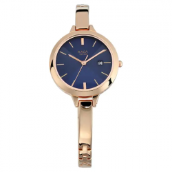 Raga Blue Dial Metal Strap Watch