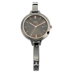 Raga Grey Dial Metal Strap Watch