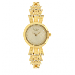 Raga Aurora Beige Metal Strap Watch