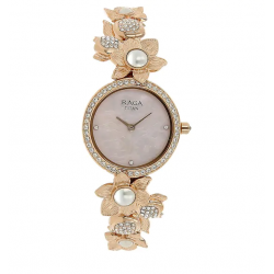 Raga Aurora Mother of Pearl Metal Strap Watch
