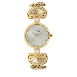 Raga Aurora Beige Metal Strap Watch NK2567YM01