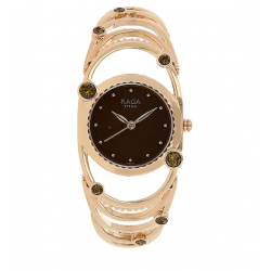 Raga Aurora Brown Metal Strap Watch