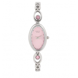 Raga Pink Dial Silver Metal Strap Watch NL2527SM02