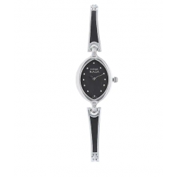 Raga Black Dial Black Metal Strap Watch NK2370SM07