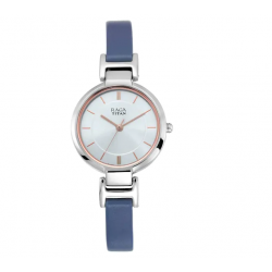 Raga Viva White Dial Leather Strap Watch