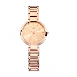 Raga Viva Rose Gold Dial Metal Strap Watch