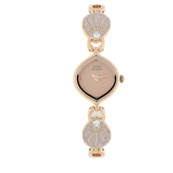 Raga Pink Dial Metal Strap Watch NJ2497WM01