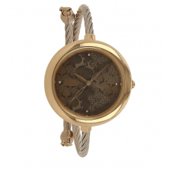 Raga Multicoloured Dial Rose Gold Stainless Steel Strap Watch NL2532WM01