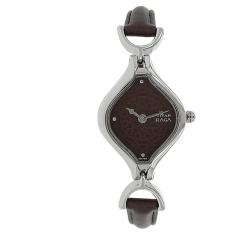 Raga Brown Dial Leather Strap Watch NL2531SL01