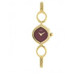 Raga Pink Dial Golden Metal Strap Watch NL2497YM02
