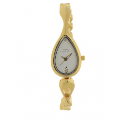 Raga White Dial Golden Metal Strap Watch NK2400YM01